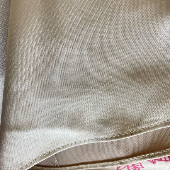 Revelry Bardot Satin Off Shoulder Maxi Dress in Soft Champagne Size 8 - Picture 11 of 12